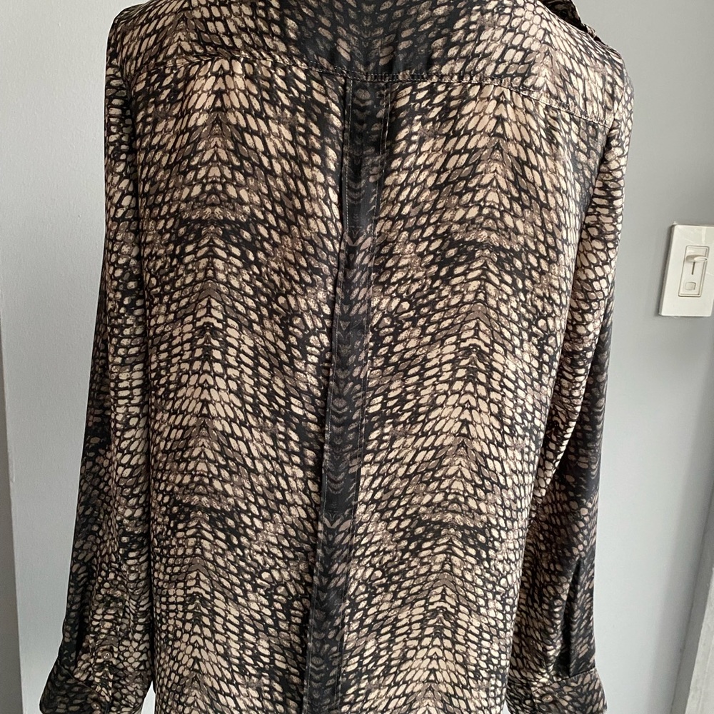 Trouvé animal  print top button front blouse